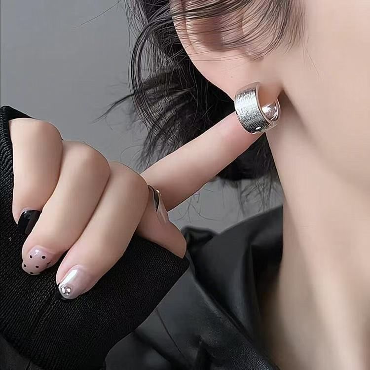 Alloy Huggie Earring Brushed