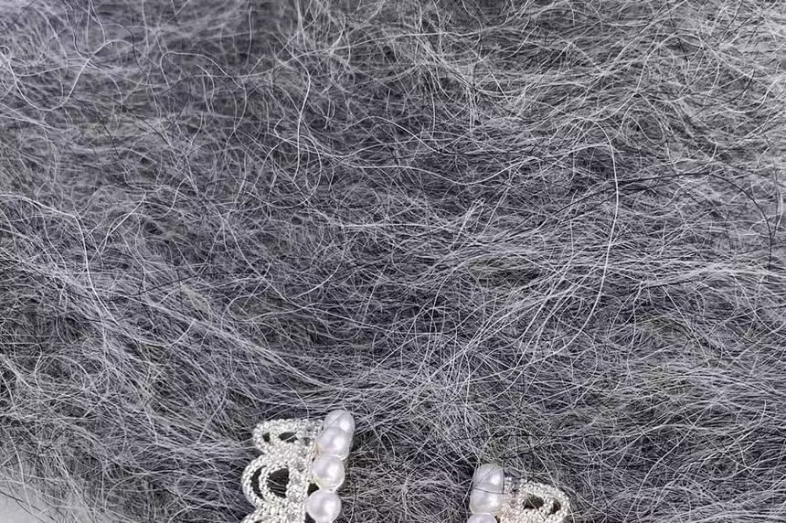 Pearl Lace Earring Huggie Alloy Faux