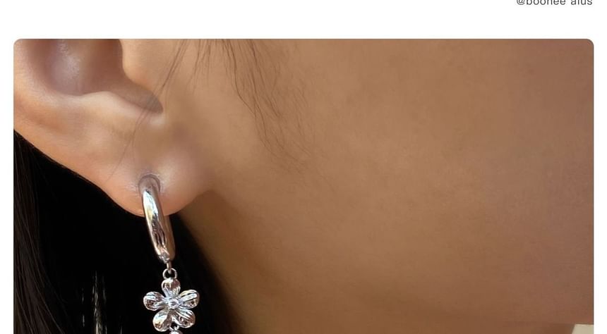 Alloy Earring Asymmetrical Floral Dangle