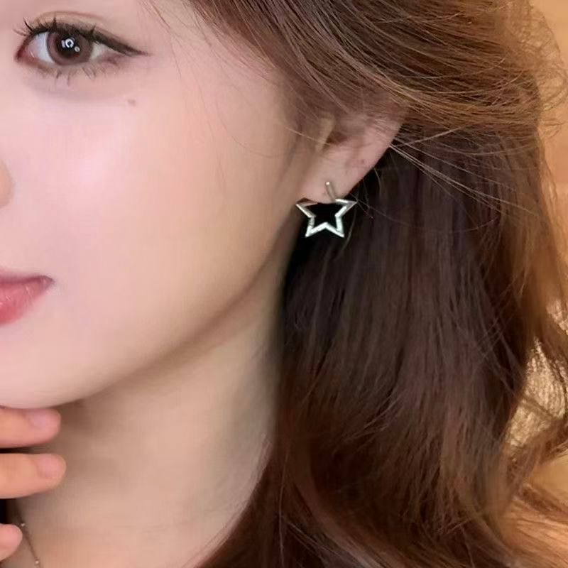 Earring Huggie Alloy Star
