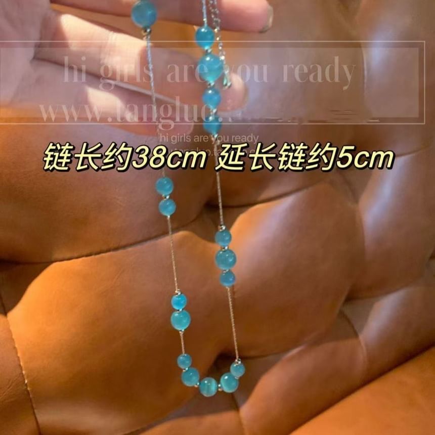 Faux Choker Bead Alloy Gemstone