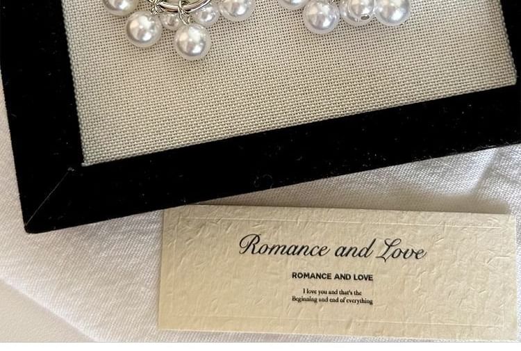 Faux Earring Pearl Drop Alloy