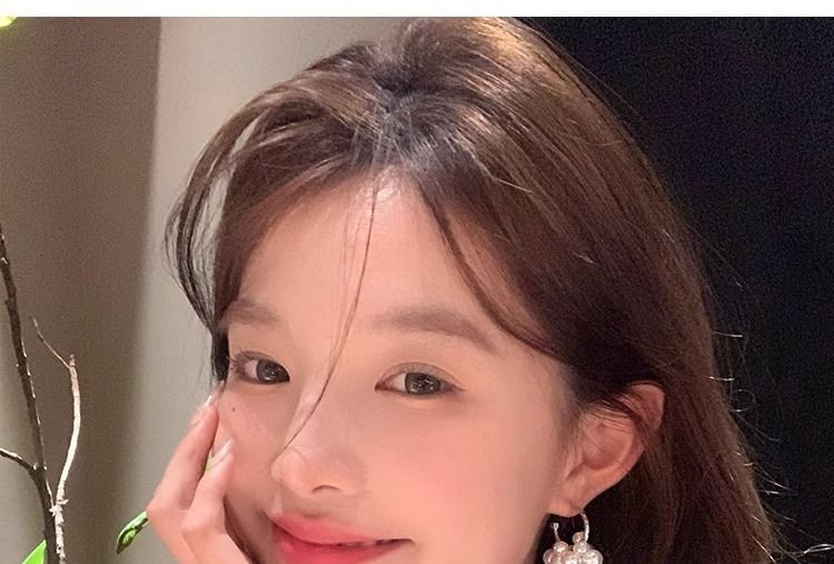 Faux Earring Pearl Drop Alloy