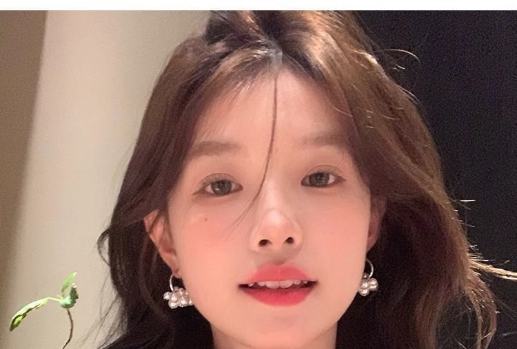 Faux Earring Pearl Drop Alloy