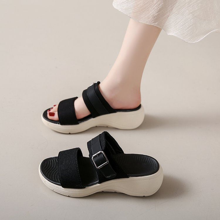 Wedge Slide Sandals Heel
