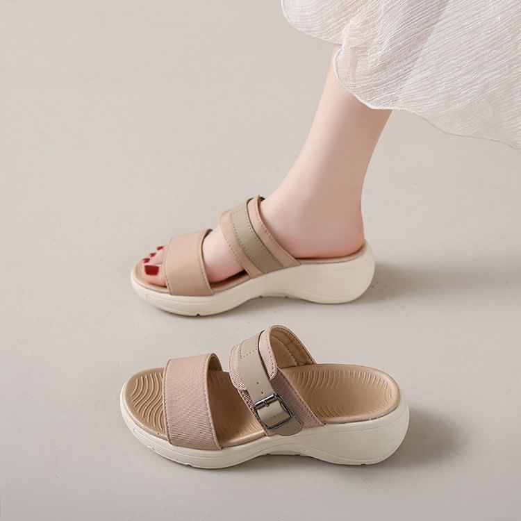 Wedge Slide Sandals Heel
