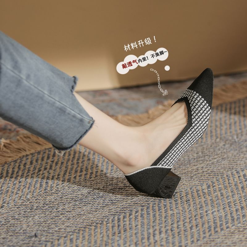 Pumps Chunky Pointed Heel