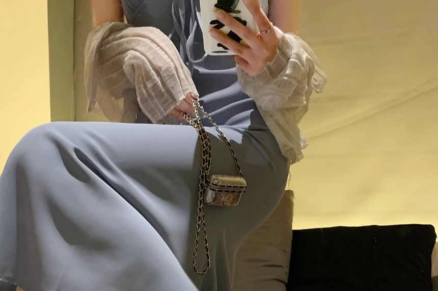 Strappy Sandals Heel Chunky Rhinestone