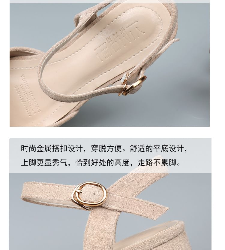 Chunky Almond Sandals Heel Toe