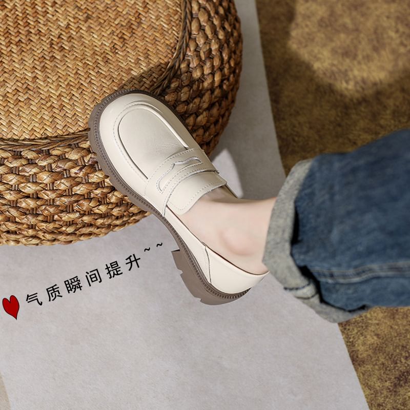 Platform Chunky Loafers Heel