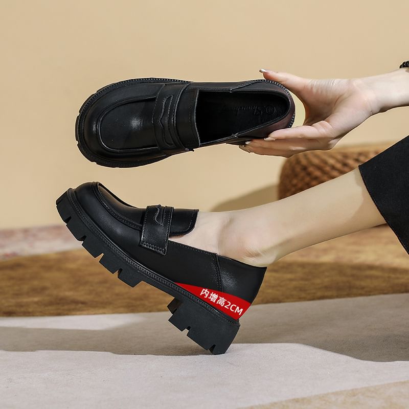 Platform Chunky Loafers Heel