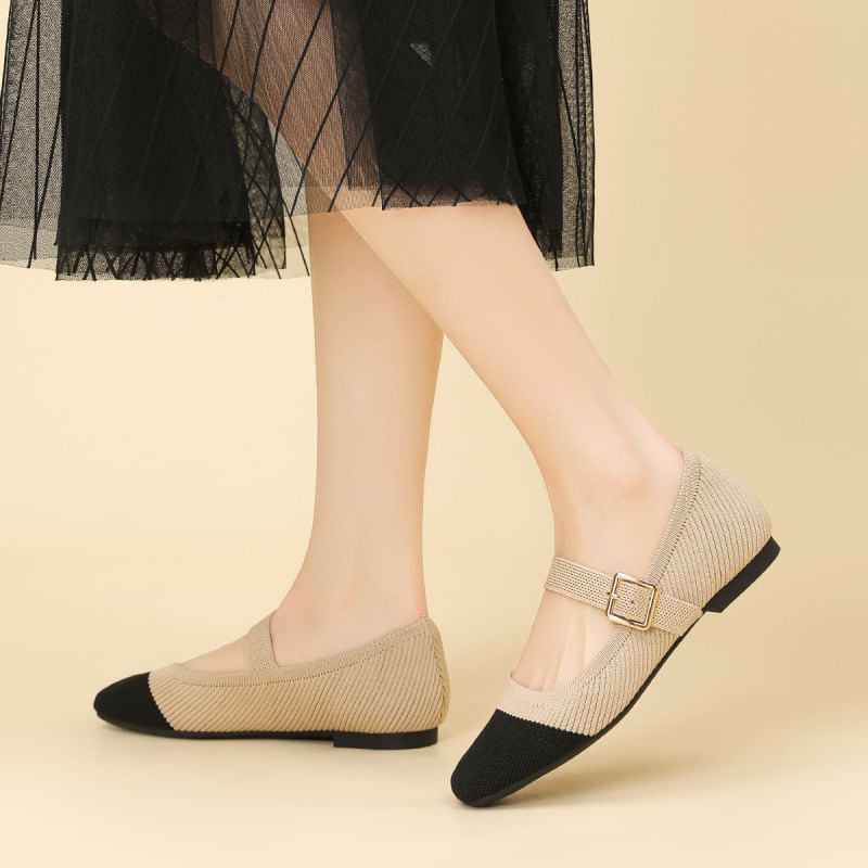 Shoes Toe Mary Jane Square