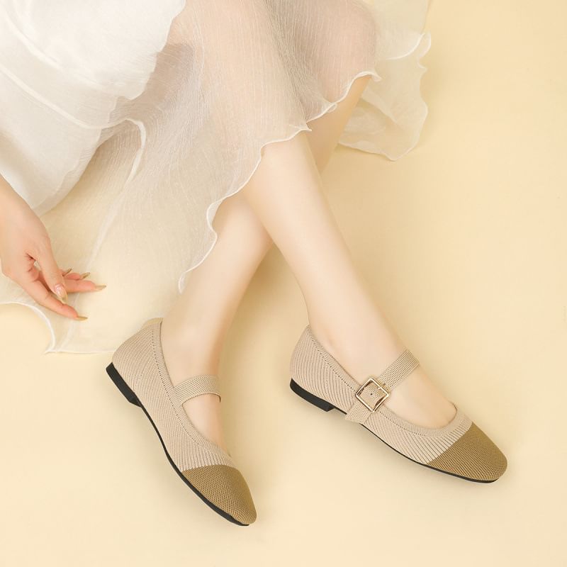 Shoes Toe Mary Jane Square
