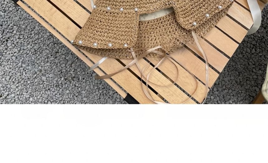 Cloche Straw Lace-Up Hat