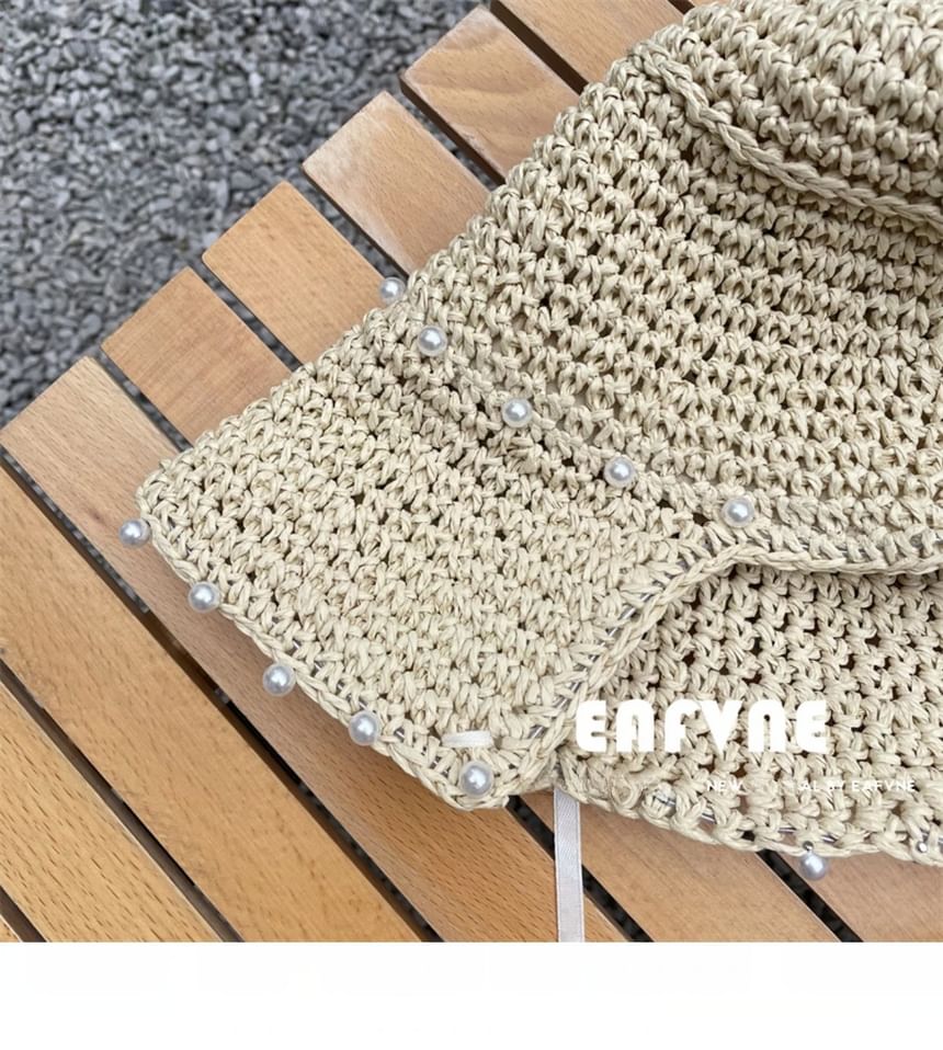 Cloche Straw Lace-Up Hat