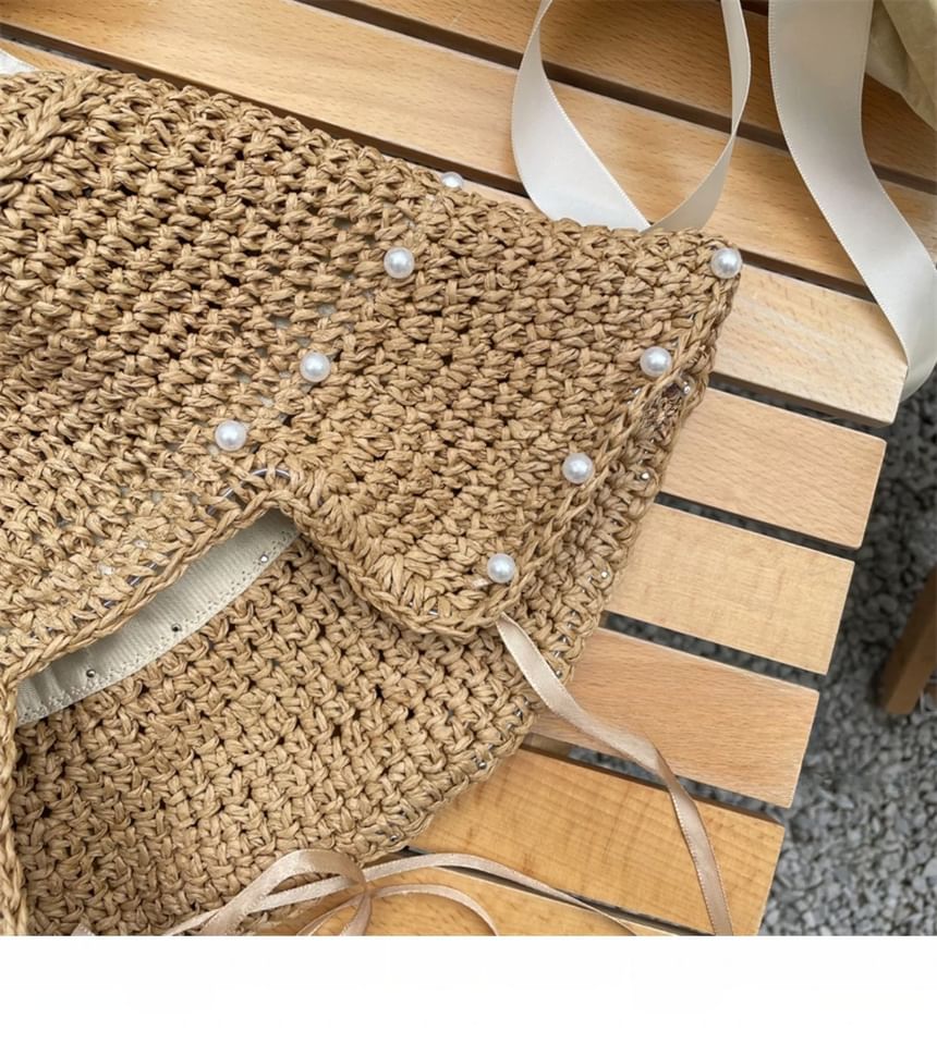 Cloche Straw Lace-Up Hat