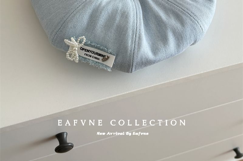 Beret Lettering Denim