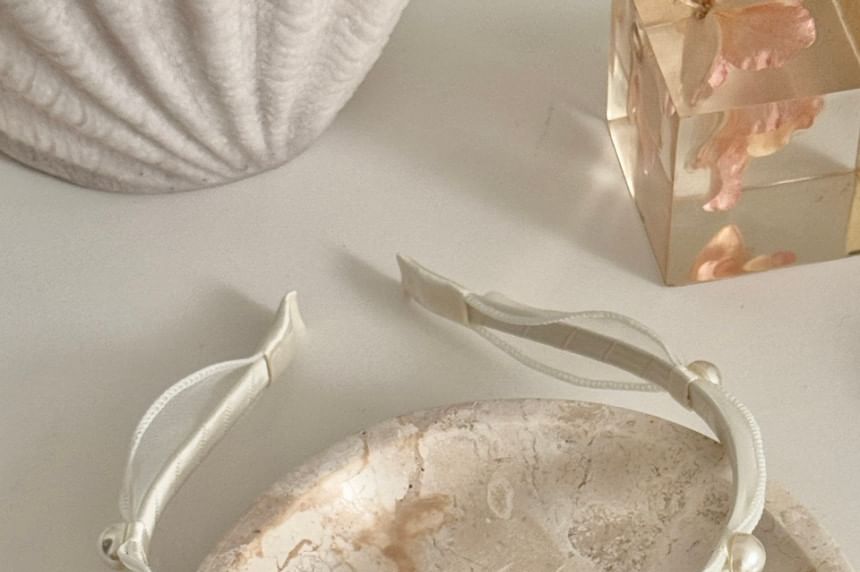 Headband Faux Mesh Pearl