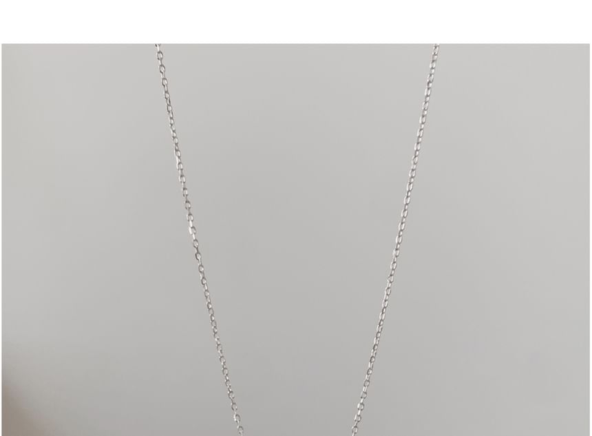 Pearl Faux Necklace Silver Sterling Beaded