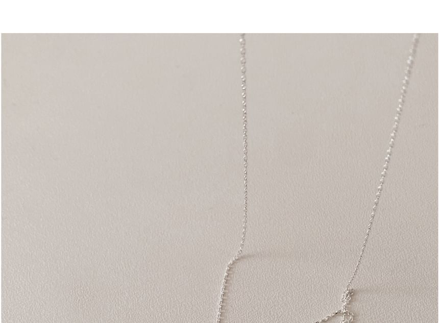 Pearl Faux Necklace Silver Sterling Beaded