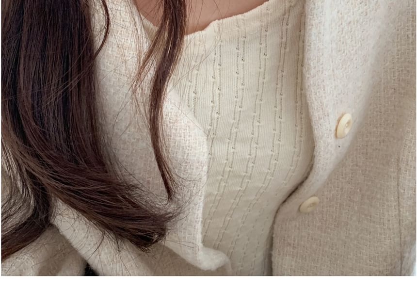 Pearl Faux Necklace Silver Sterling Beaded