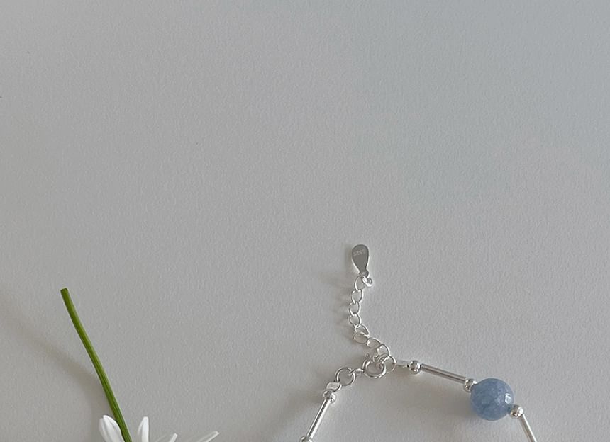Bracelet Beaded Gemstone Silver Sterling