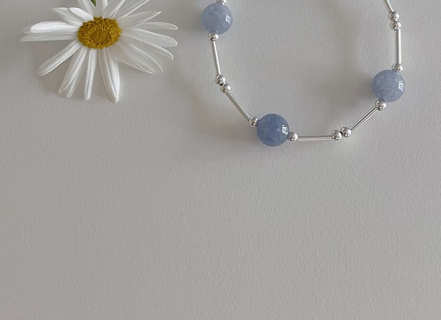Bracelet Beaded Gemstone Silver Sterling
