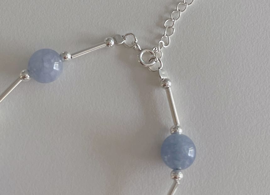 Bracelet Beaded Gemstone Silver Sterling