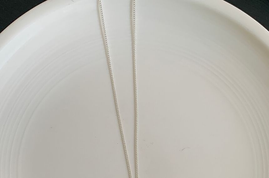 Pendant Silver Bead Necklace Sterling