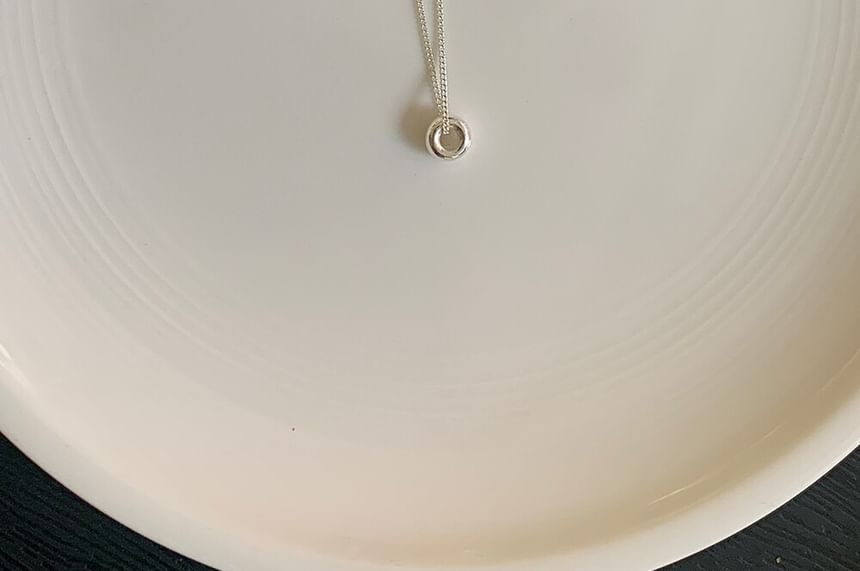 Pendant Silver Bead Necklace Sterling