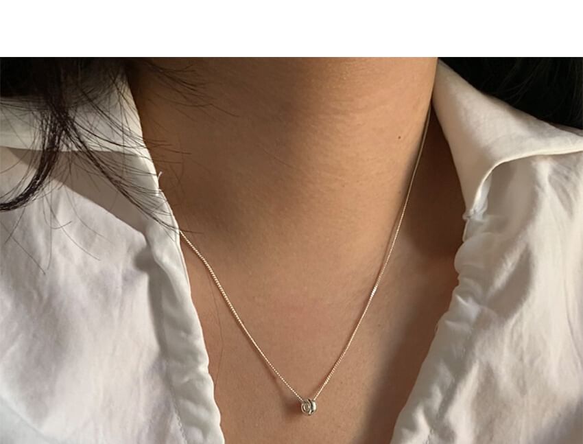 Pendant Silver Bead Necklace Sterling