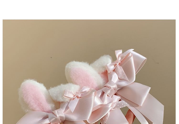 Rabbit Hair / Ear Set Clip Bow