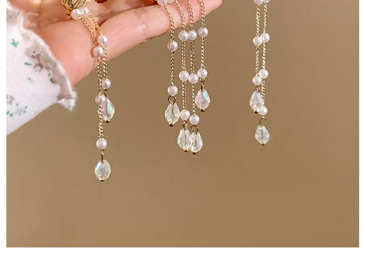 Claw Hair Faux Pearl Fringed Butterfly