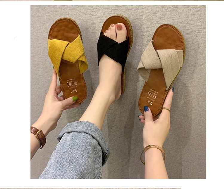 Criss Slide Cross Sandals