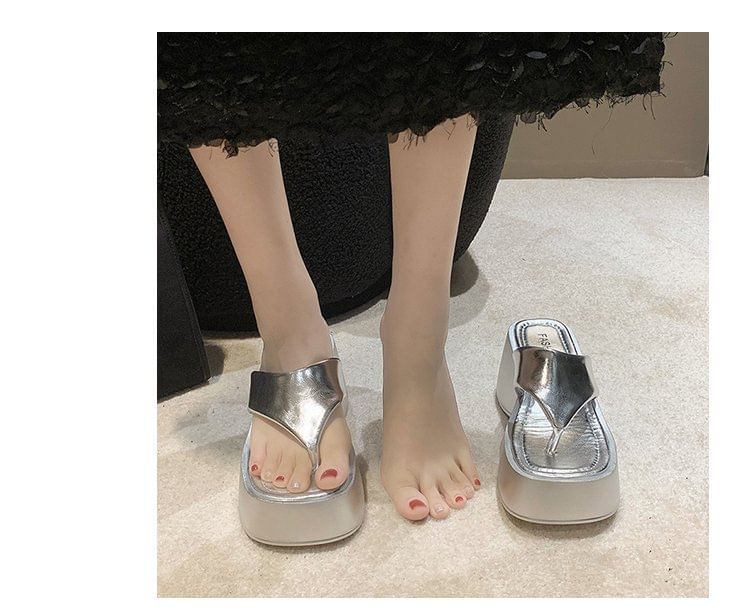 Heel Wedge Flip-Flops Platform