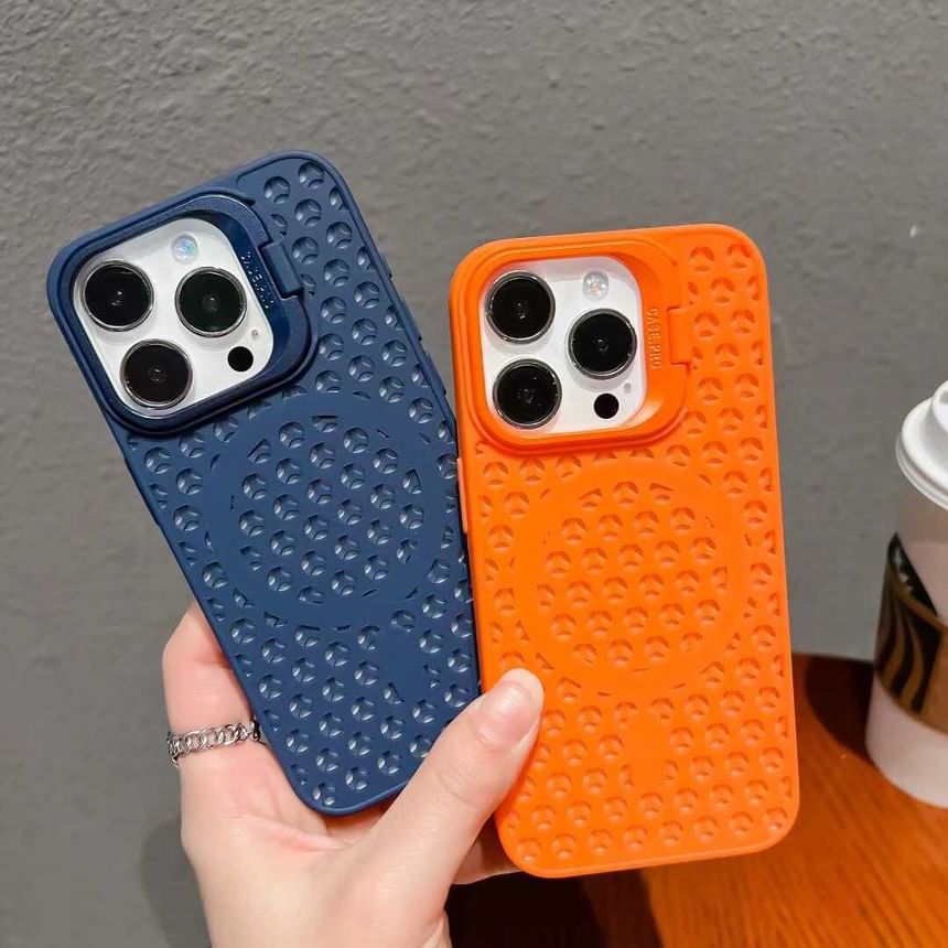 Perforated (Compatible with MagSafe) Case Magnetic Plain Phone