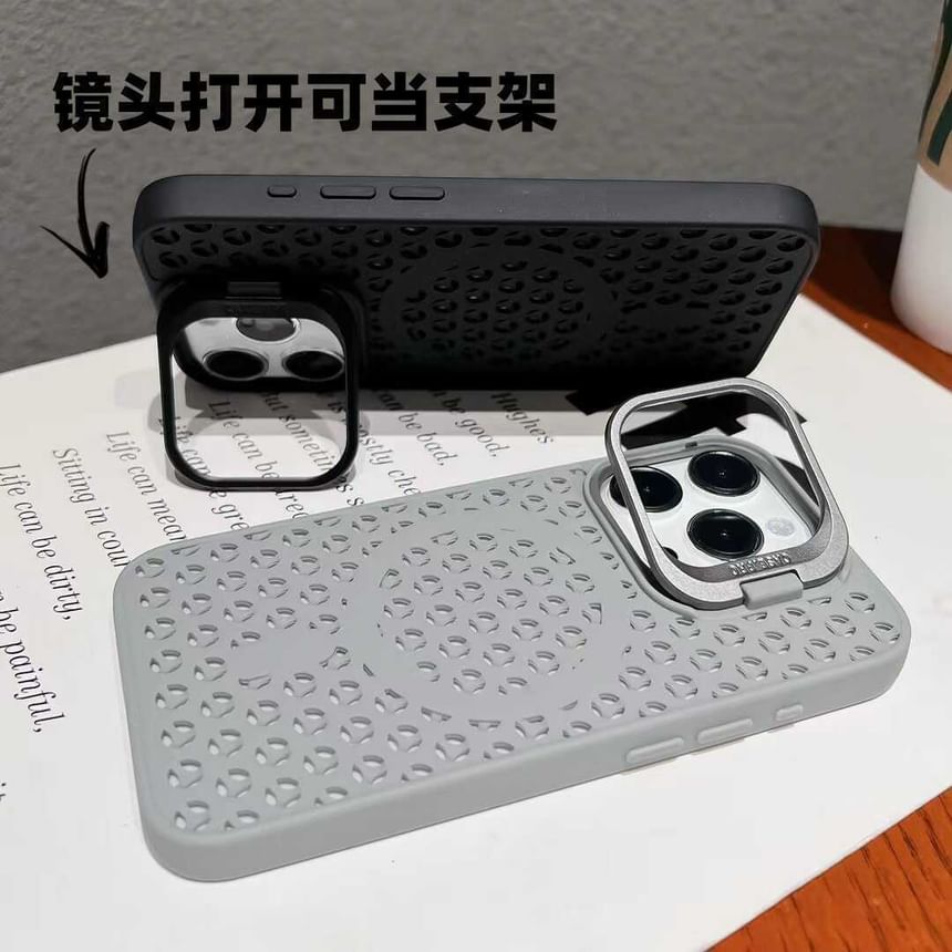 Perforated (Compatible with MagSafe) Case Magnetic Plain Phone