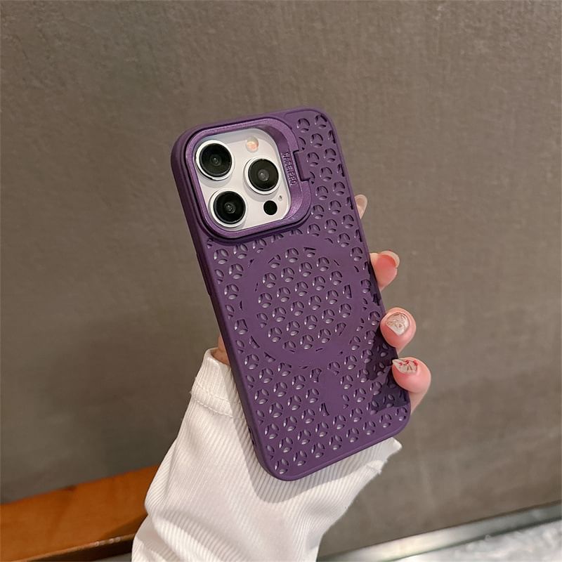Perforated (Compatible with MagSafe) Case Magnetic Plain Phone