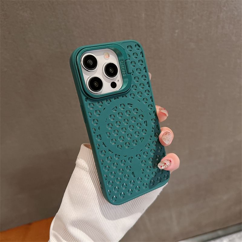 Perforated (Compatible with MagSafe) Case Magnetic Plain Phone
