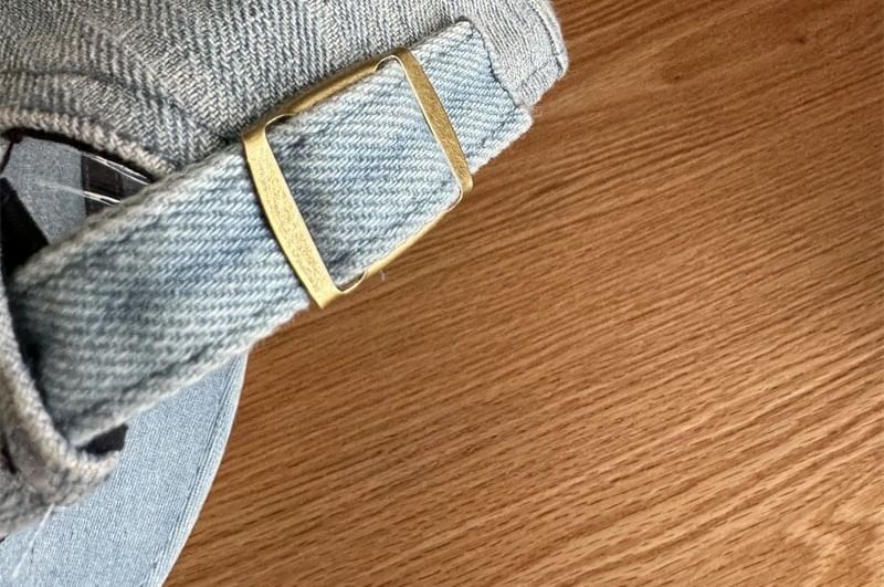 Denim Ribbon Newsboy Cap