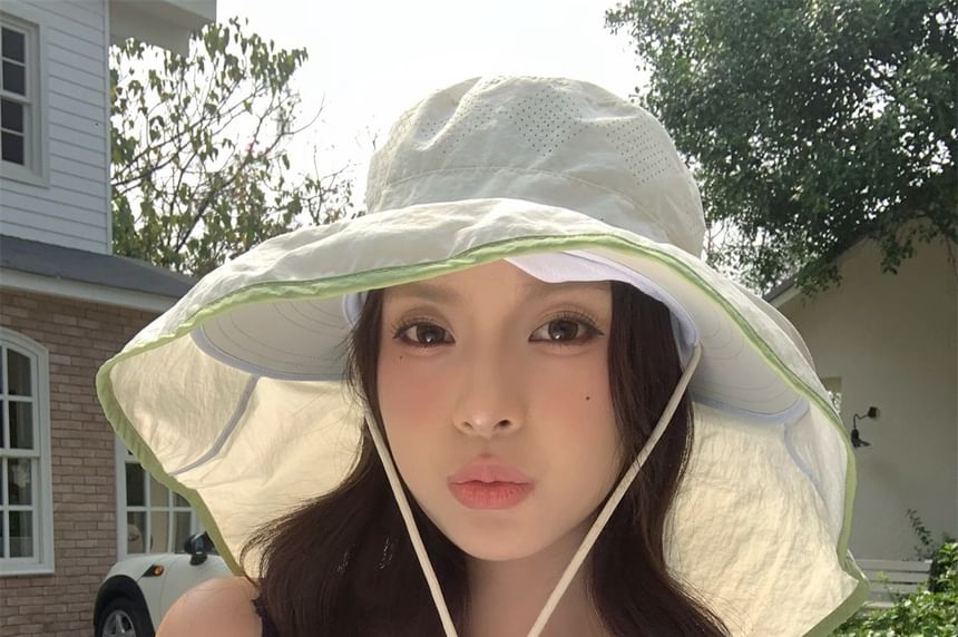 Bucket Trim Contrast Plain Hat Hiking