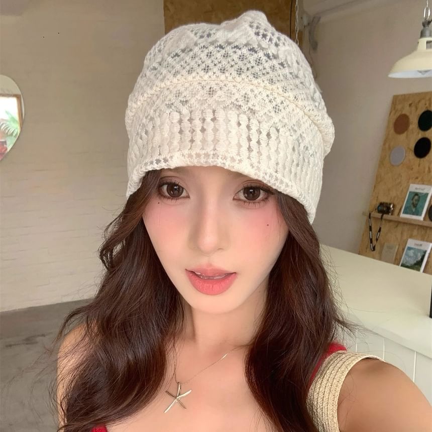 Slouch Lace Beanie