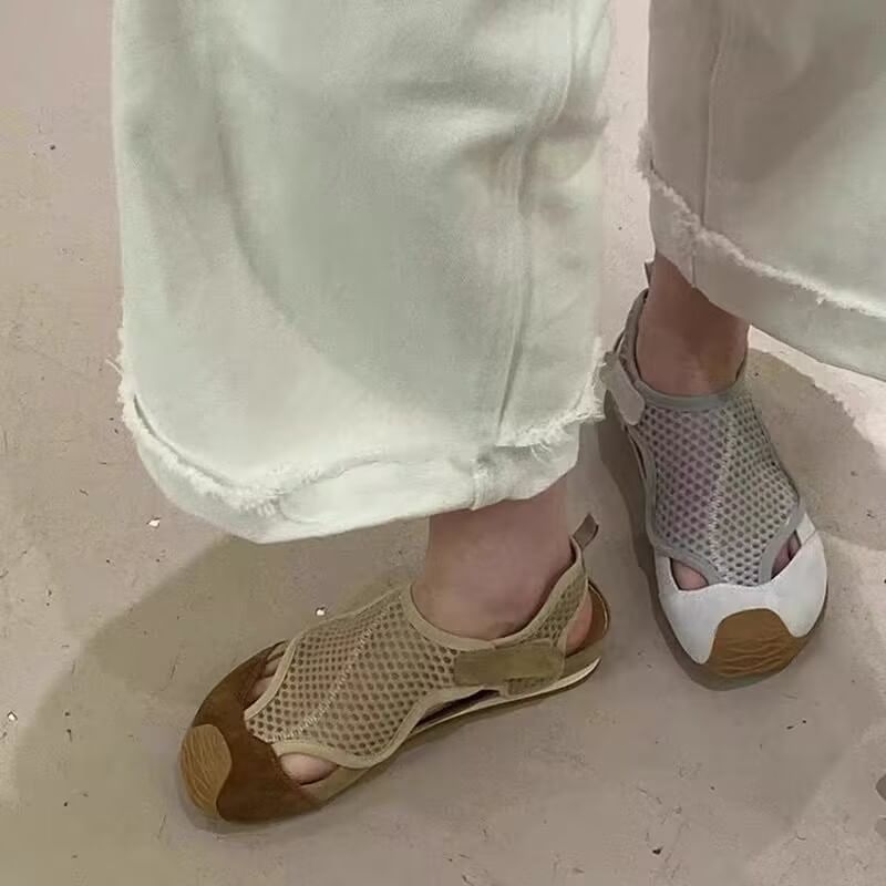 Slip-Ons Fishnet Panel Cutout