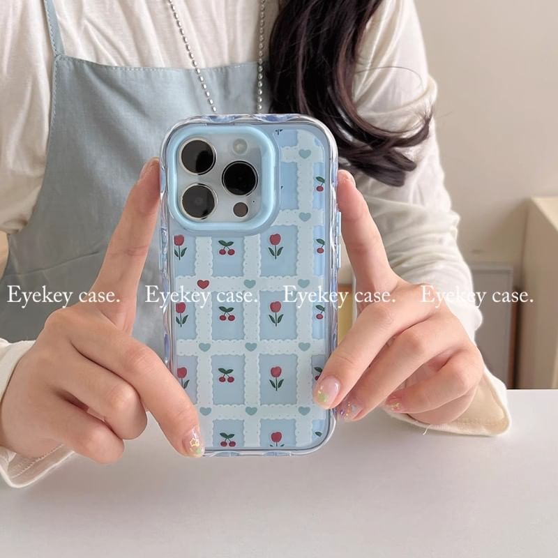 / iPhone Print Charm Floral Case Set