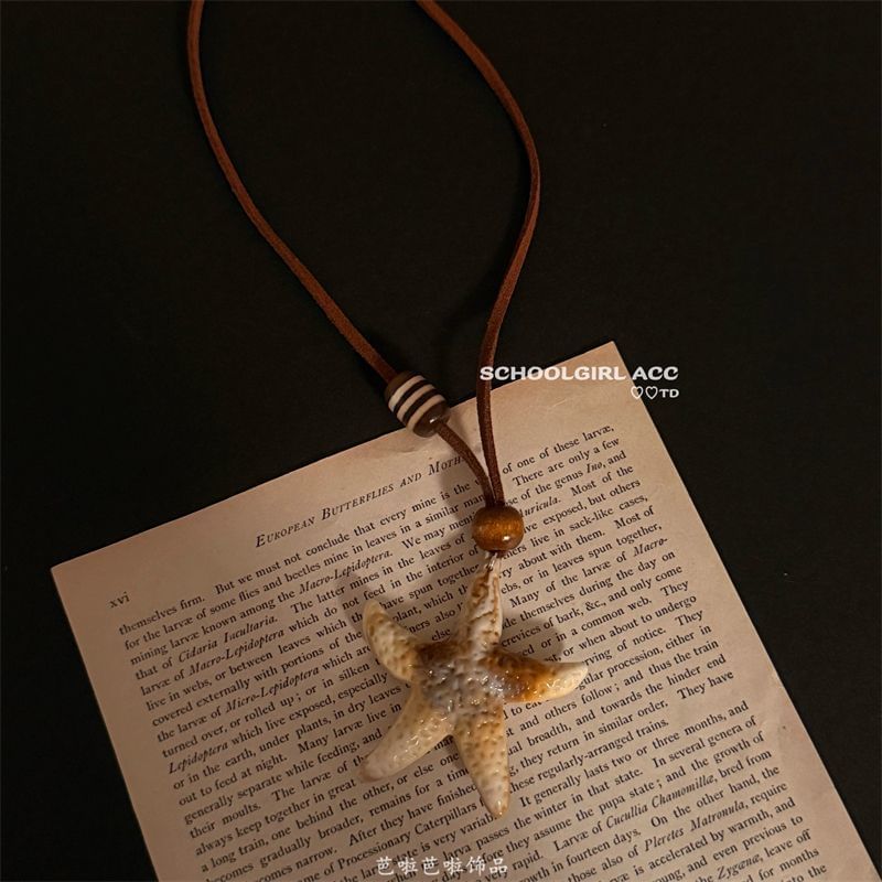 Starfish Cord Bead Necklace Pendant
