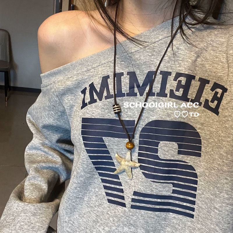 Starfish Cord Bead Necklace Pendant