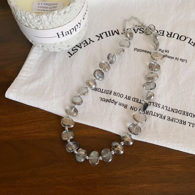 Faux Choker Station Heart Pendant Crystal