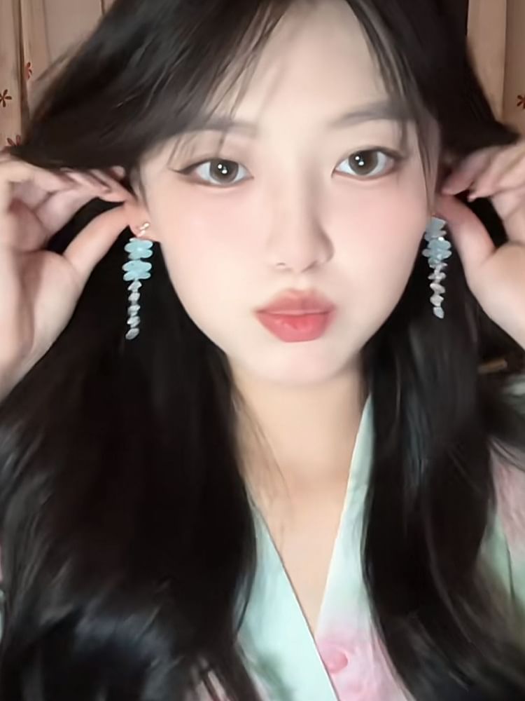 Dangle Floral Earring Alloy Bead