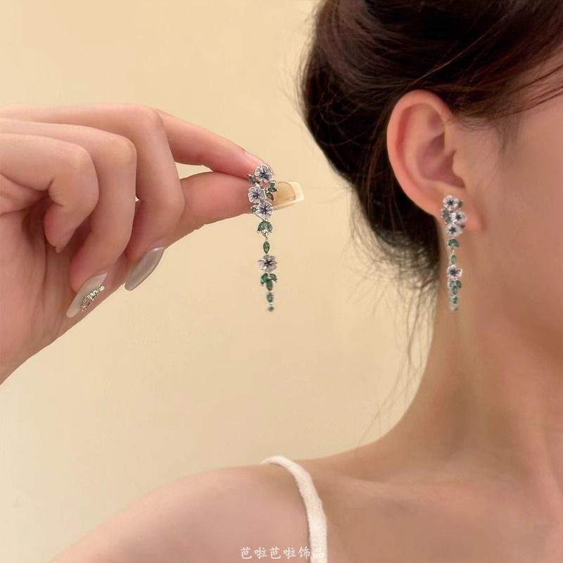 Earring Floral Alloy Dangle