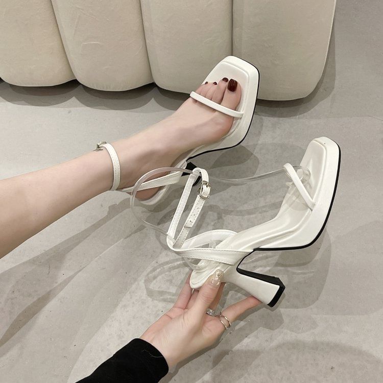 Strap Sandals High Ankle Heel Platform